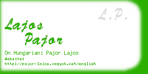 lajos pajor business card